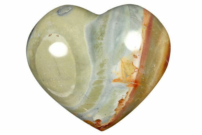 Wide, Polychrome Jasper Heart - Madagascar #277952